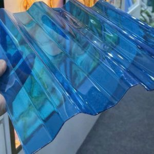 tôn nhựa poly (trong suốt 9 sóng, màu trà, trắng trong, xanh biển dầy từ 6dem 1,8ly